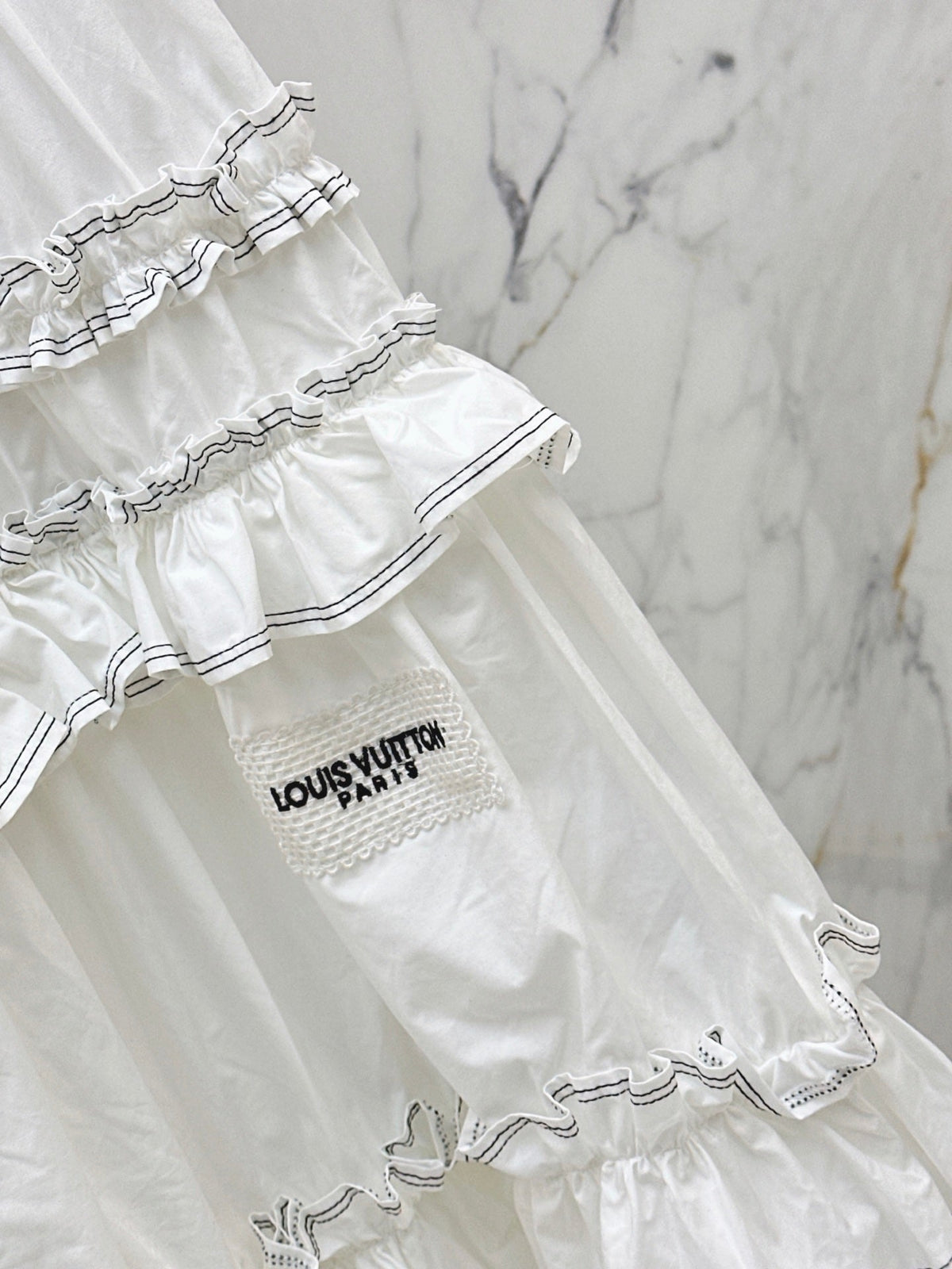 Louis Vuitton/26SS NEW Sleeveless Long Dress with Ruffled Hem