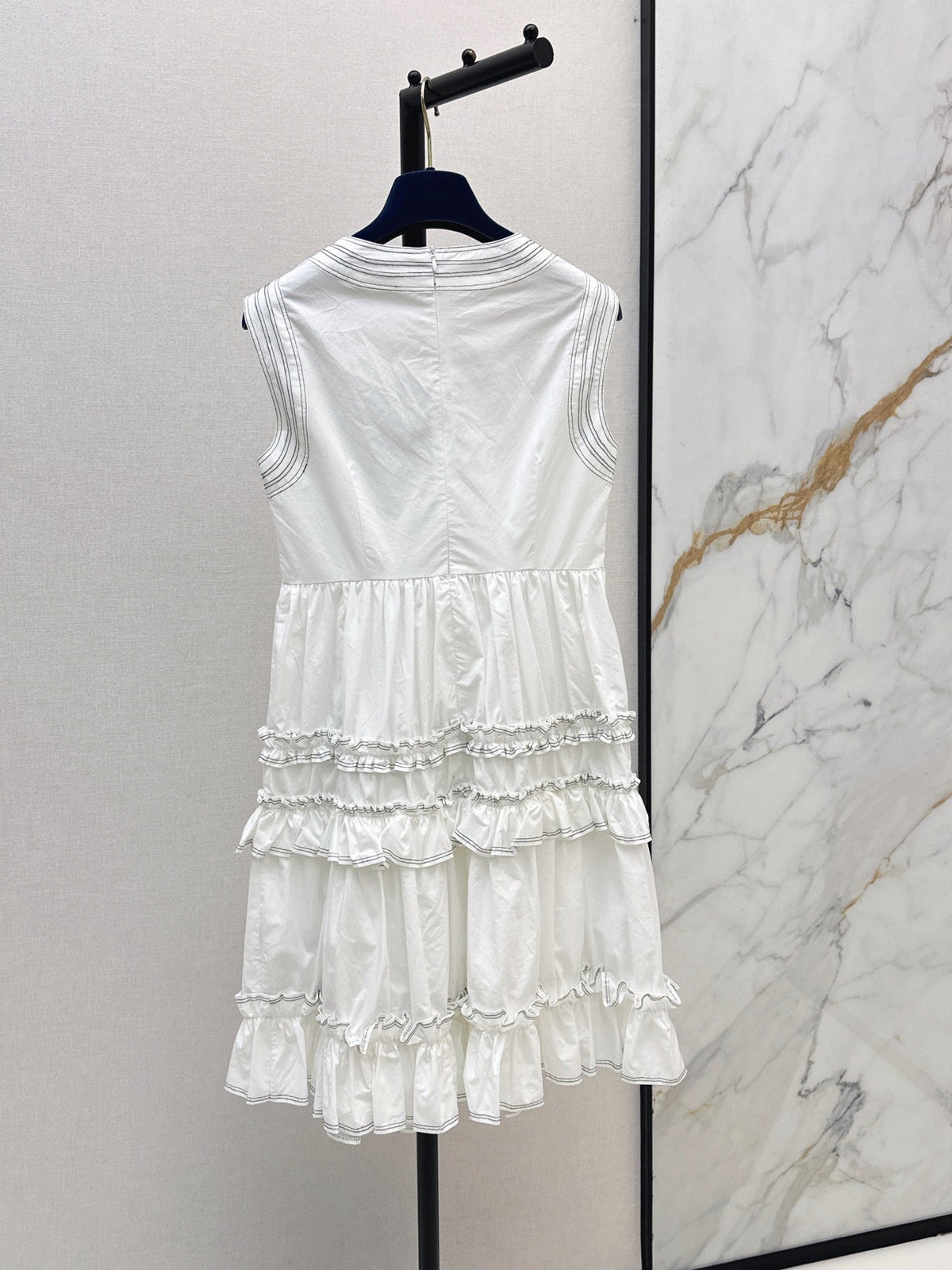 Louis Vuitton/26SS NEW Sleeveless Long Dress with Ruffled Hem