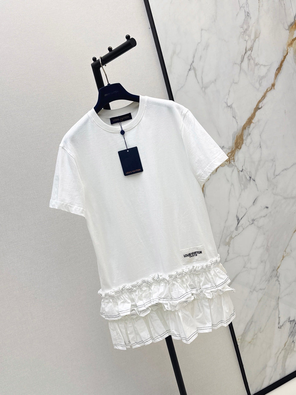 Louis Vuitton/26SS NEW Sleeveless Short Dress with Ruffled Hem