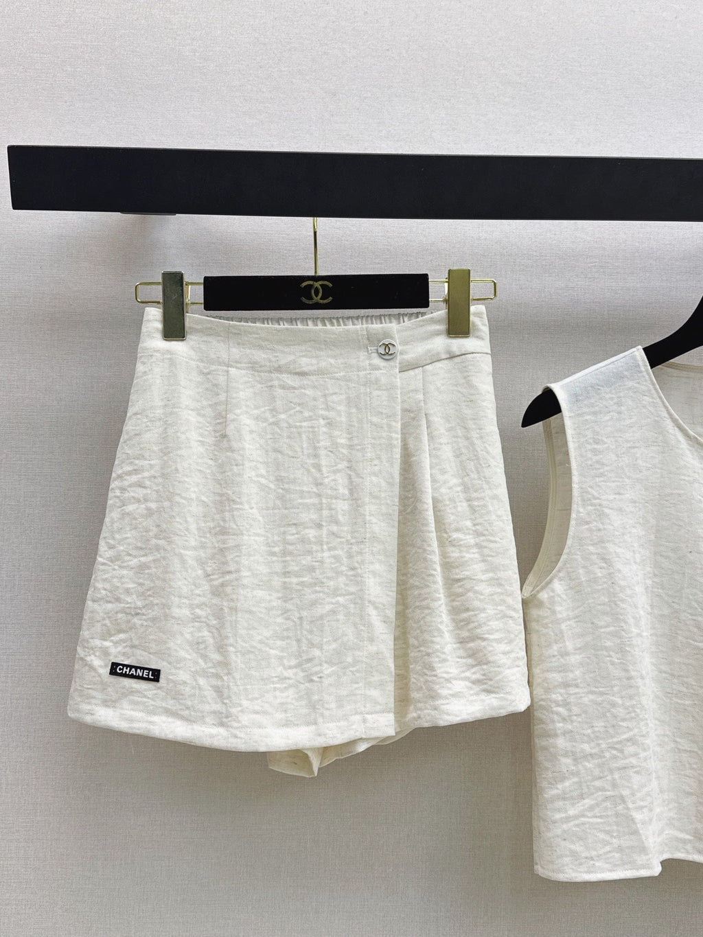 chanel/26SS NEW Sleeveless Vest Set 🤎 Made of linen fiber