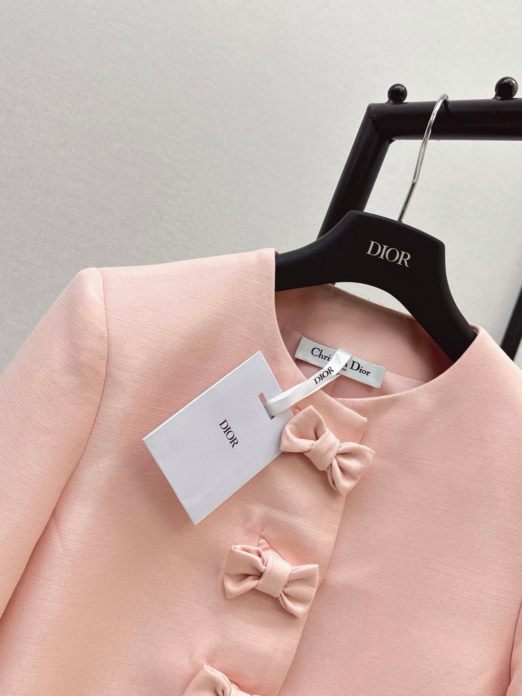 dior/26SS NEW Bow-tie Round Neck Elegant Jacket