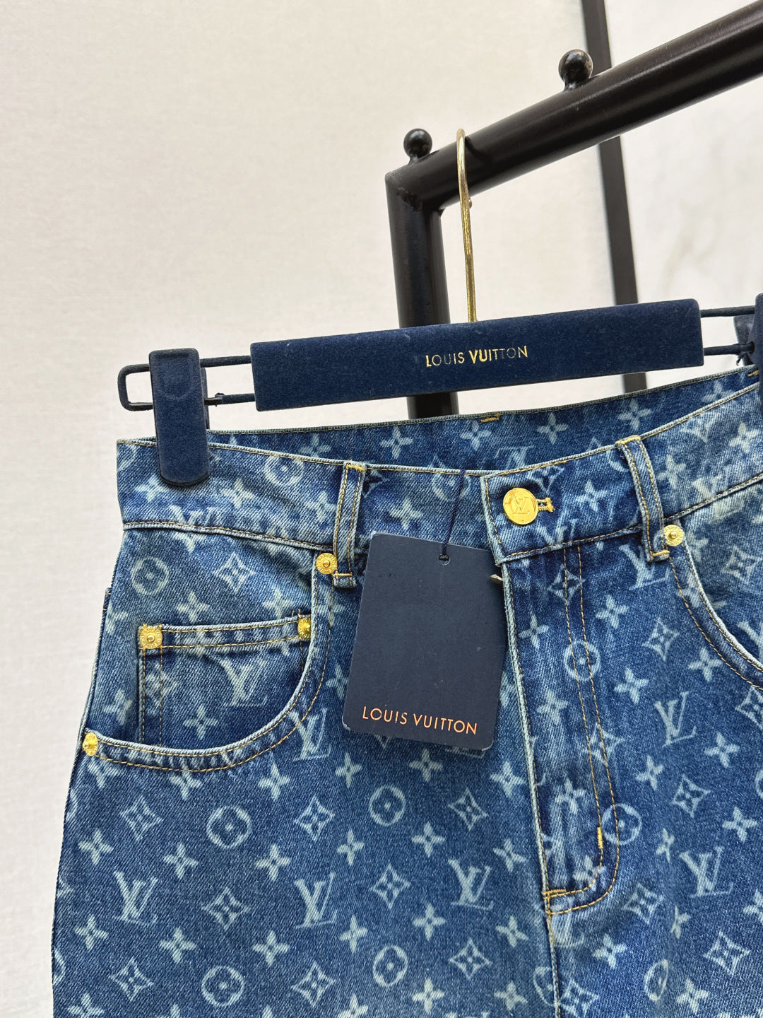 26SS NEW Retro MONOGRAM Laser-Eye Straight Leg Jeans