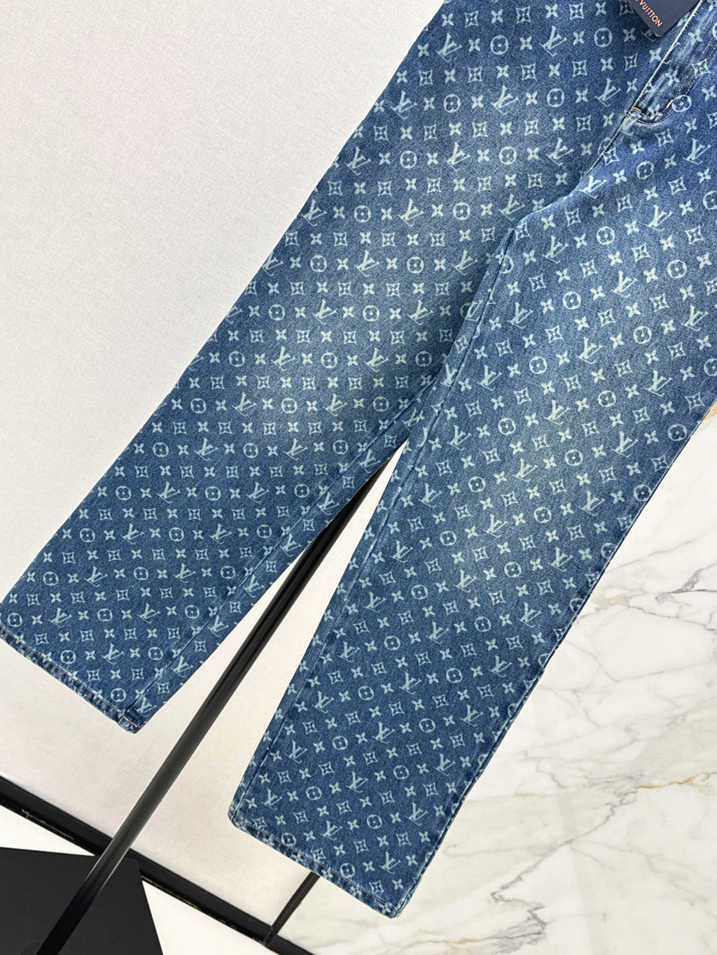 26SS NEW Retro MONOGRAM Laser-Eye Straight Leg Jeans