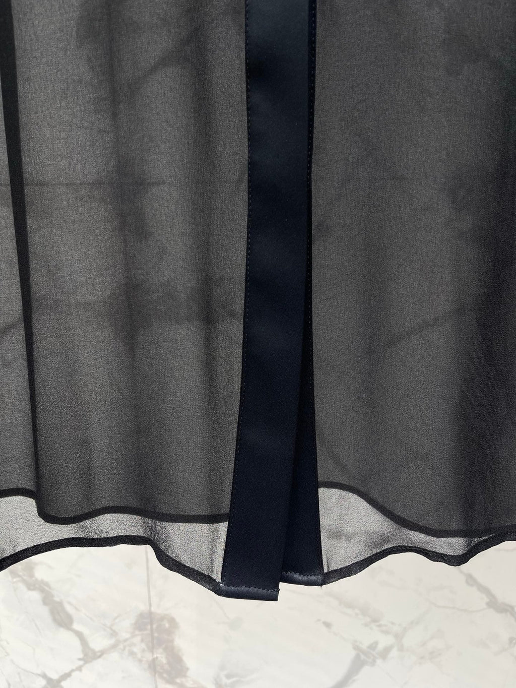 🔥HOT🔥26SS NEW Sheer Thin Collar Shirt with Concealed Buttons