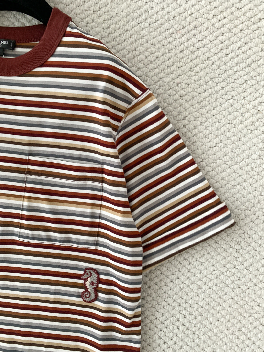 🔥Highest Quality🔥26SS NEW Hot Selling Coco Beach Brown Seahorse Knit T-shirt