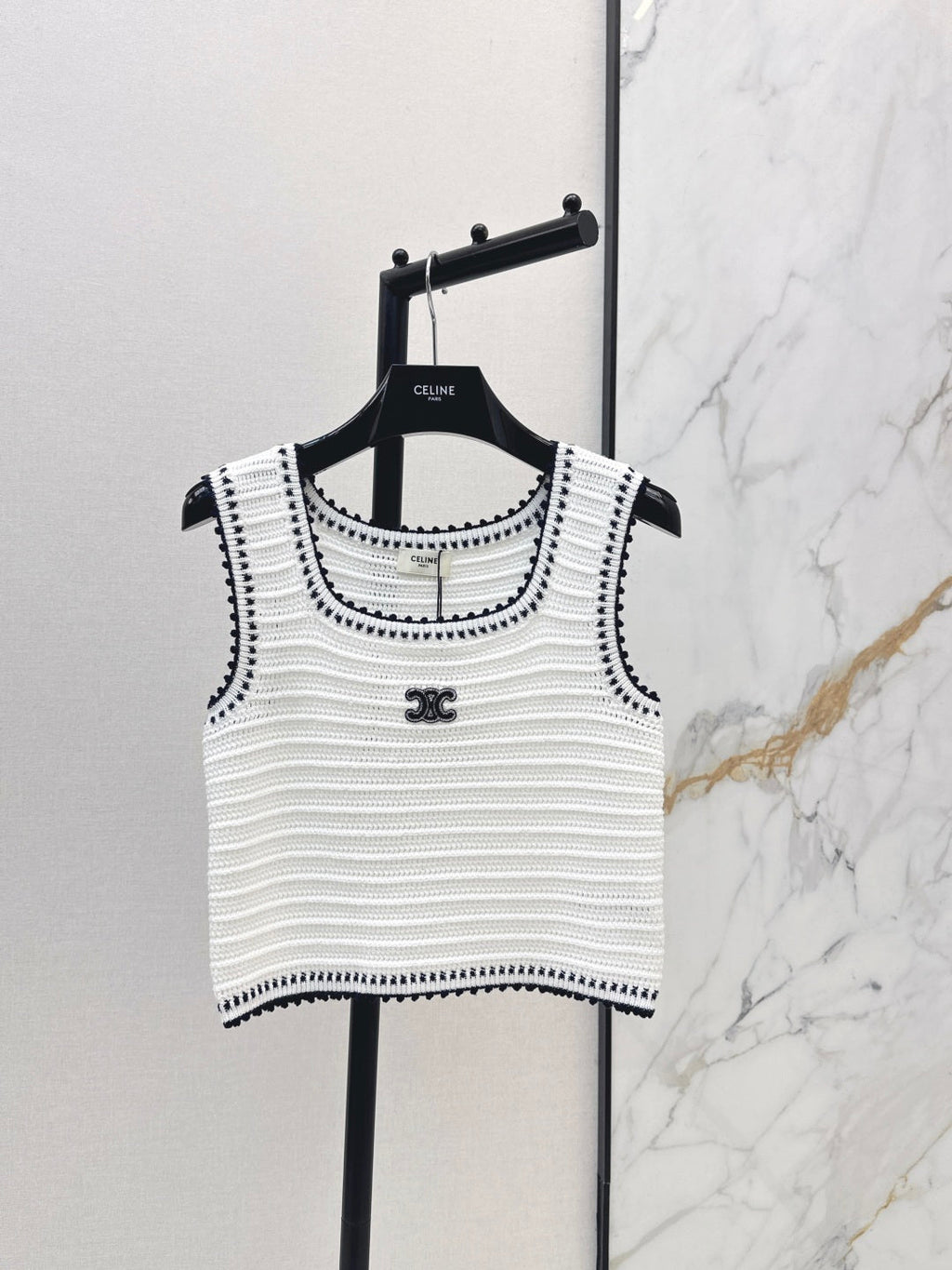 26SS NEW Navy Blue Crochet Vest 🤍