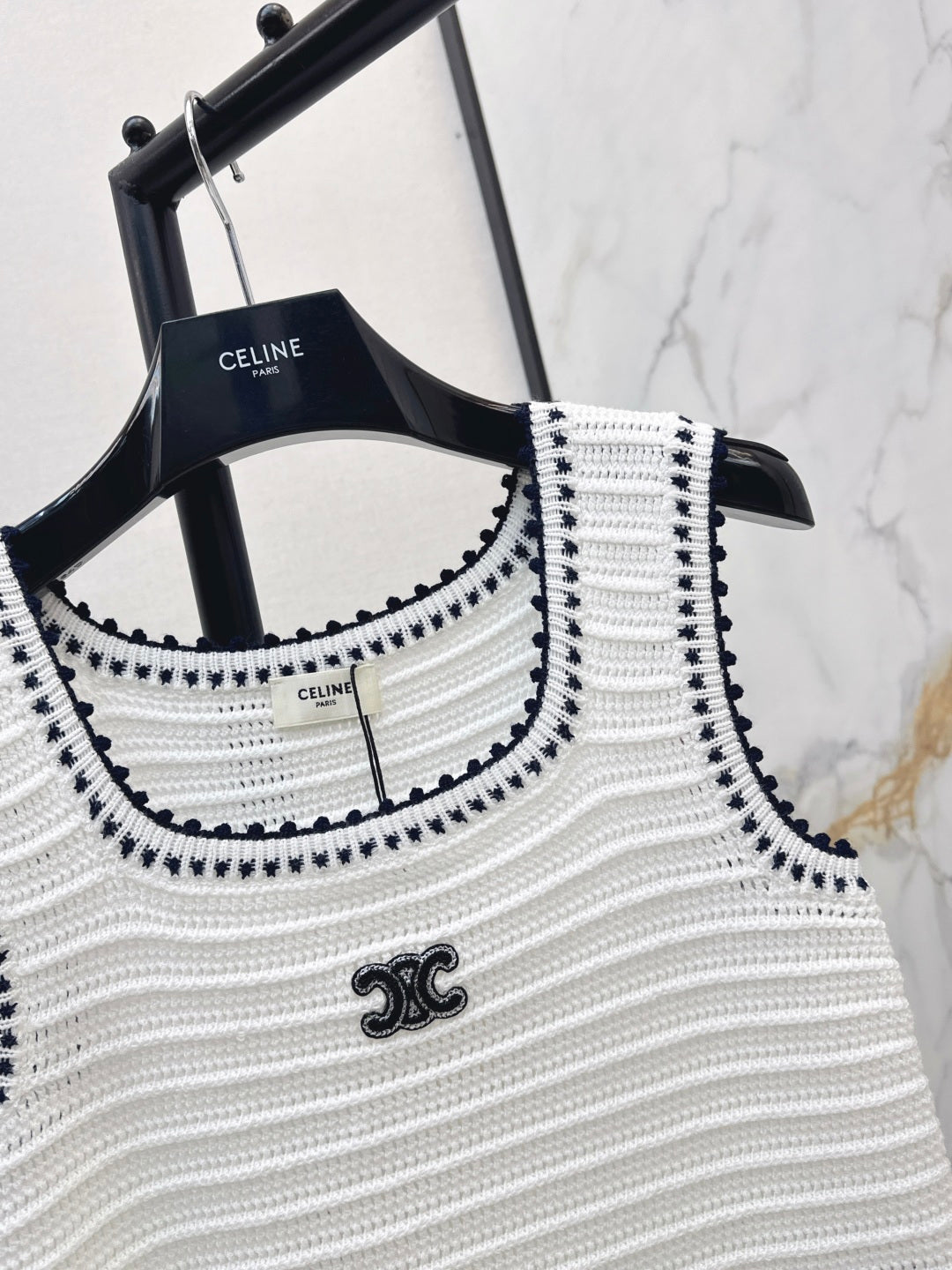 26SS NEW Navy Blue Crochet Vest 🤍