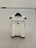 26SS NEW Color Block Hollow-Out Knit Vest 🤍