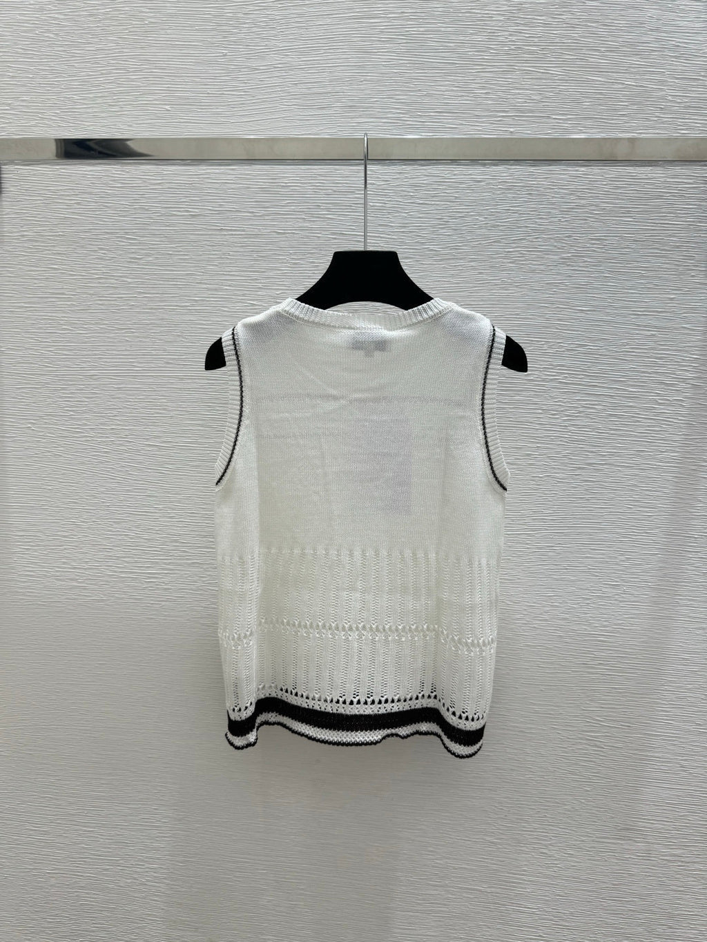 26SS NEW Color Block Hollow-Out Knit Vest 🤍