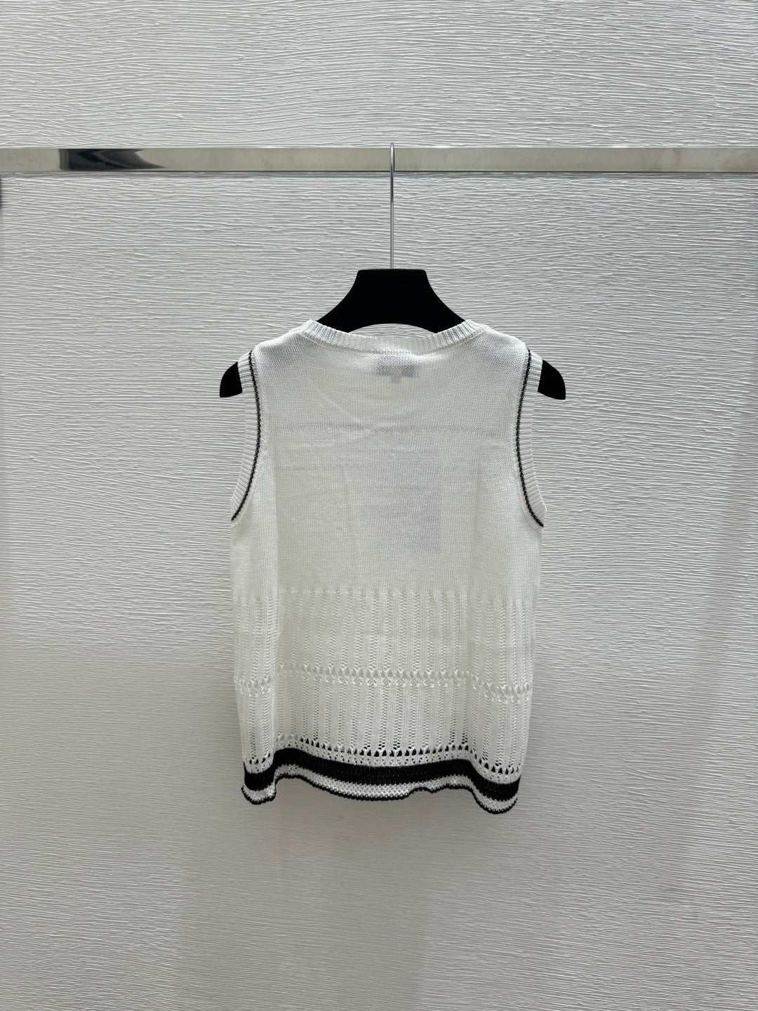 26SS NEW Color Block Hollow-Out Knit Vest 🤍