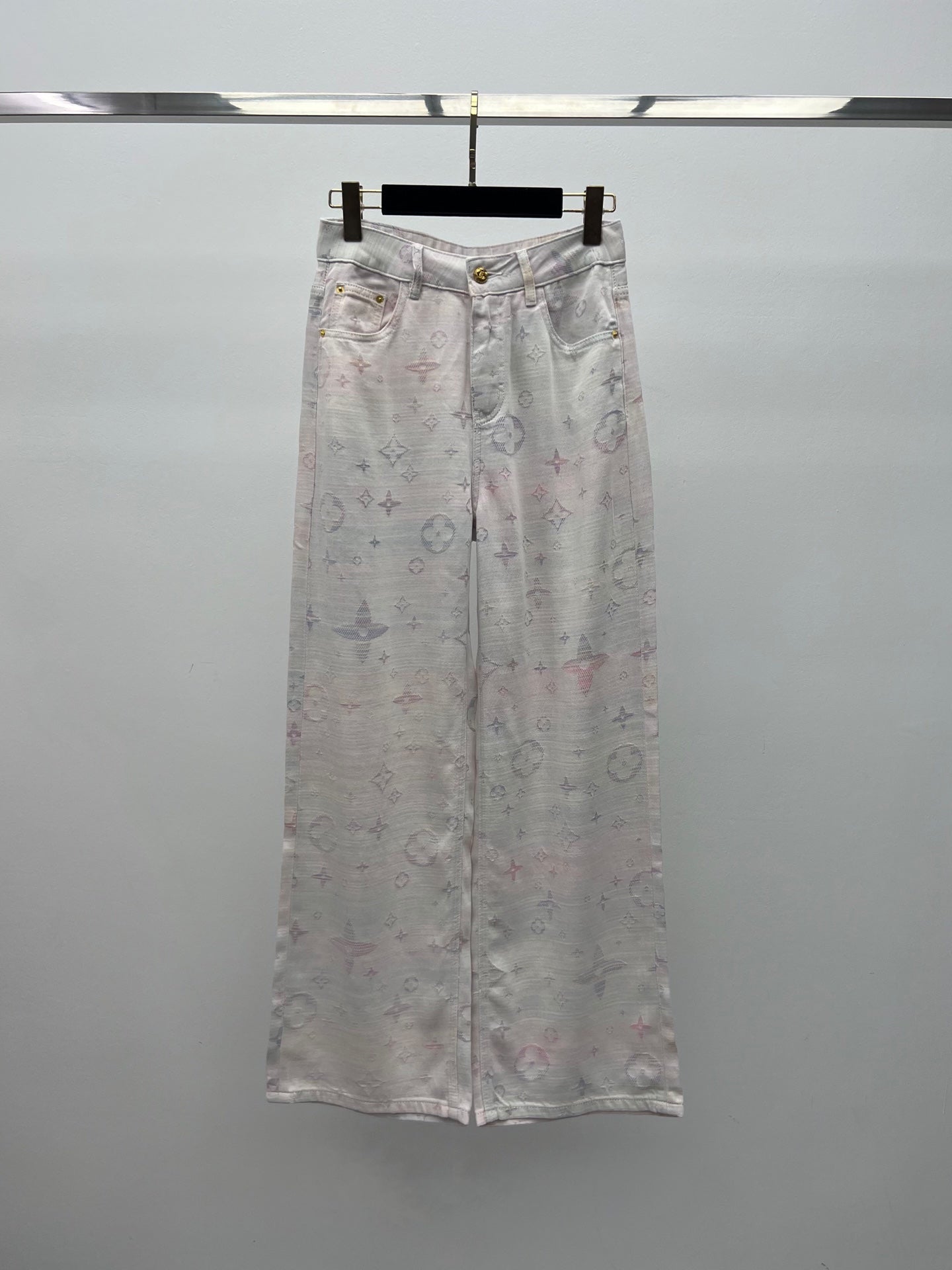 ❤️‍🔥Limited edition❤️‍🔥 26SS NEW Iridescent Jacquard Straight Leg Jeans
