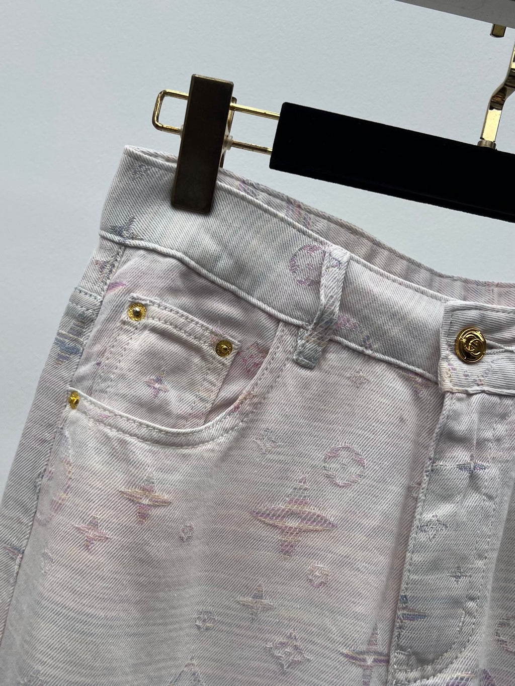 ❤️‍🔥Limited edition❤️‍🔥 26SS NEW Iridescent Jacquard Straight Leg Jeans