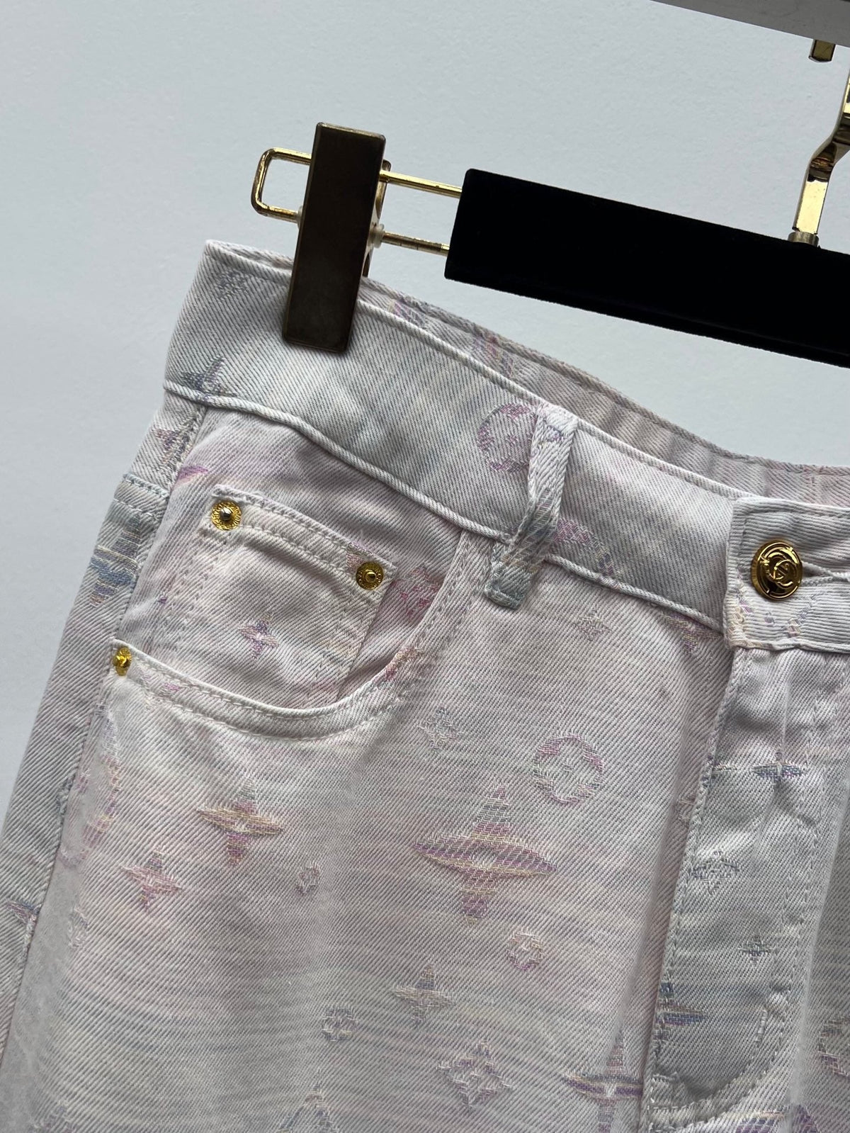 ❤️‍🔥Limited edition❤️‍🔥 26SS NEW Iridescent Jacquard Straight Leg Jeans