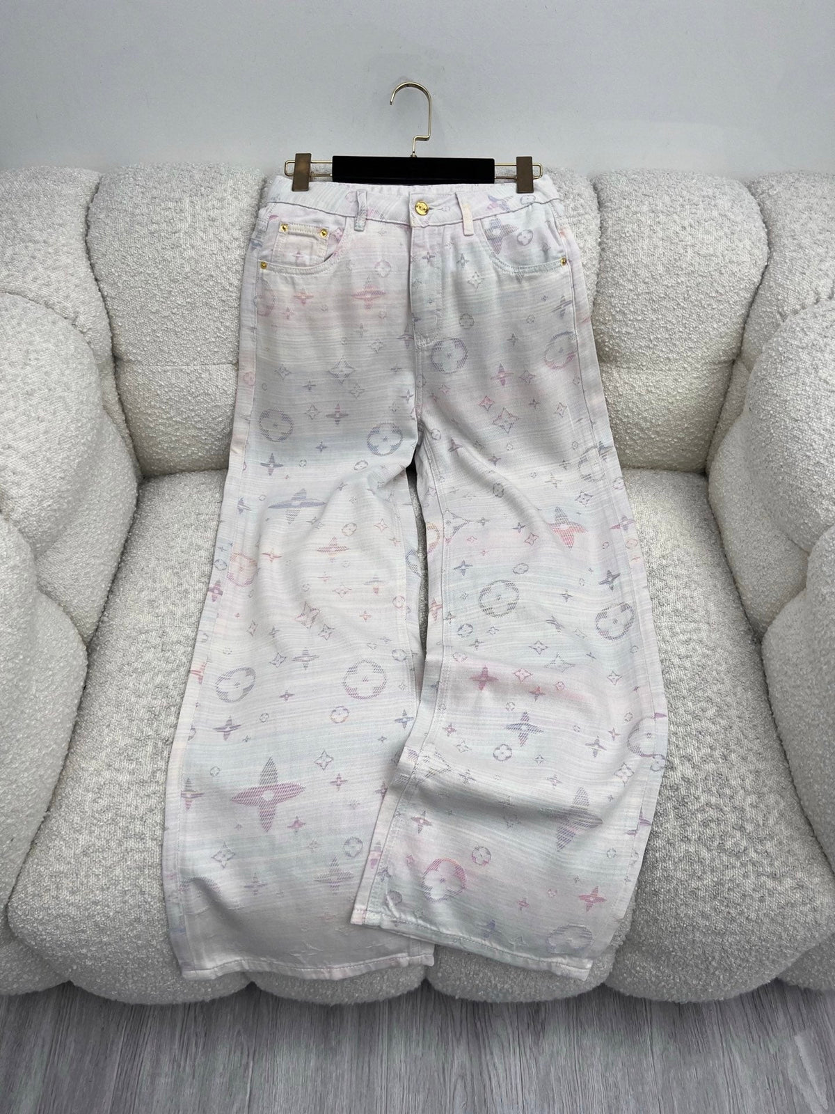 ❤️‍🔥Limited edition❤️‍🔥 26SS NEW Iridescent Jacquard Straight Leg Jeans