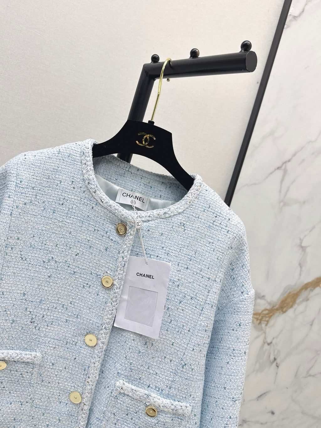 26SS NEW Elegant Woven Crew Neck Jacket🩵