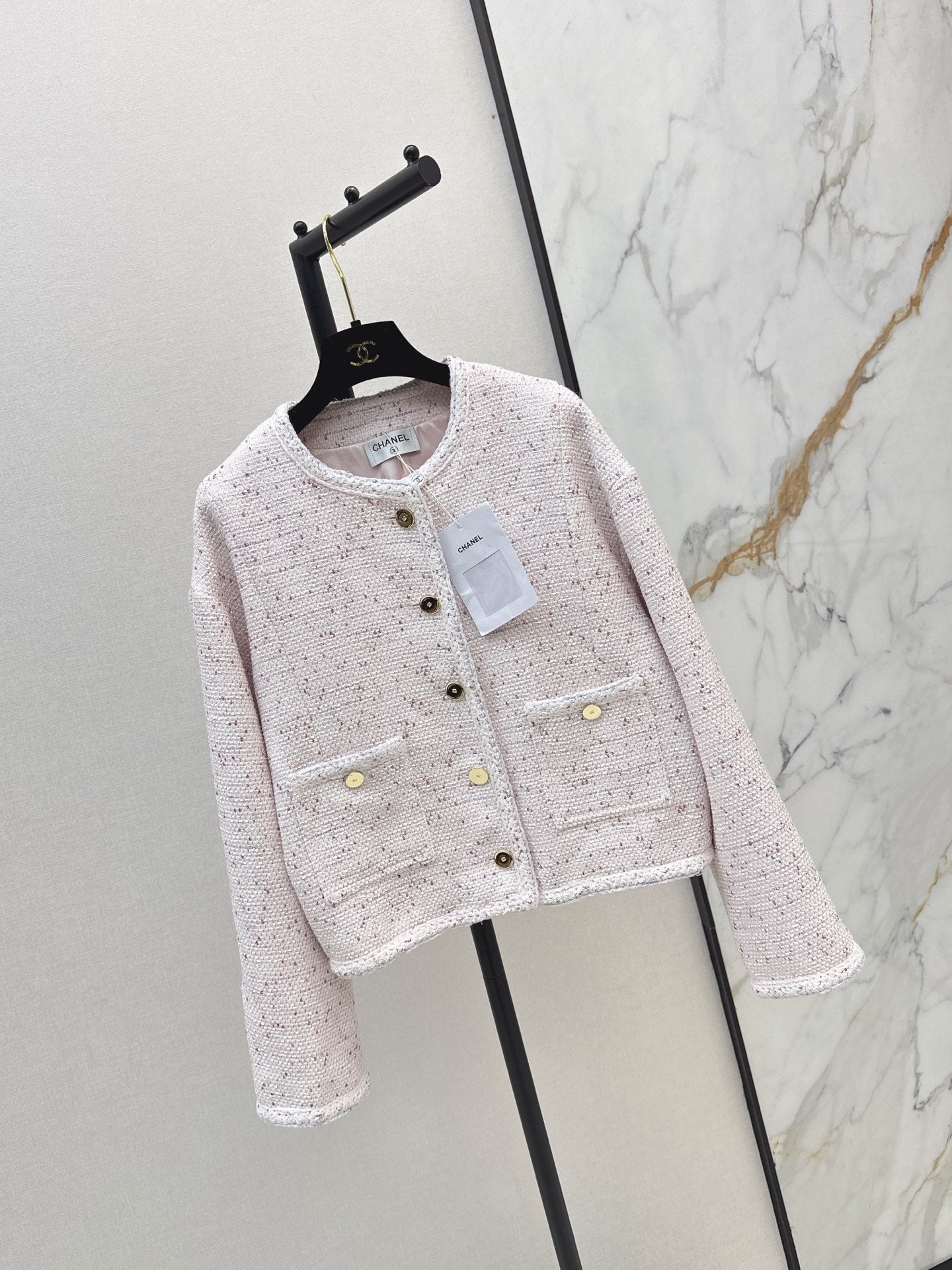 26SS NEW Elegant Woven Crew Neck Jacket🩵