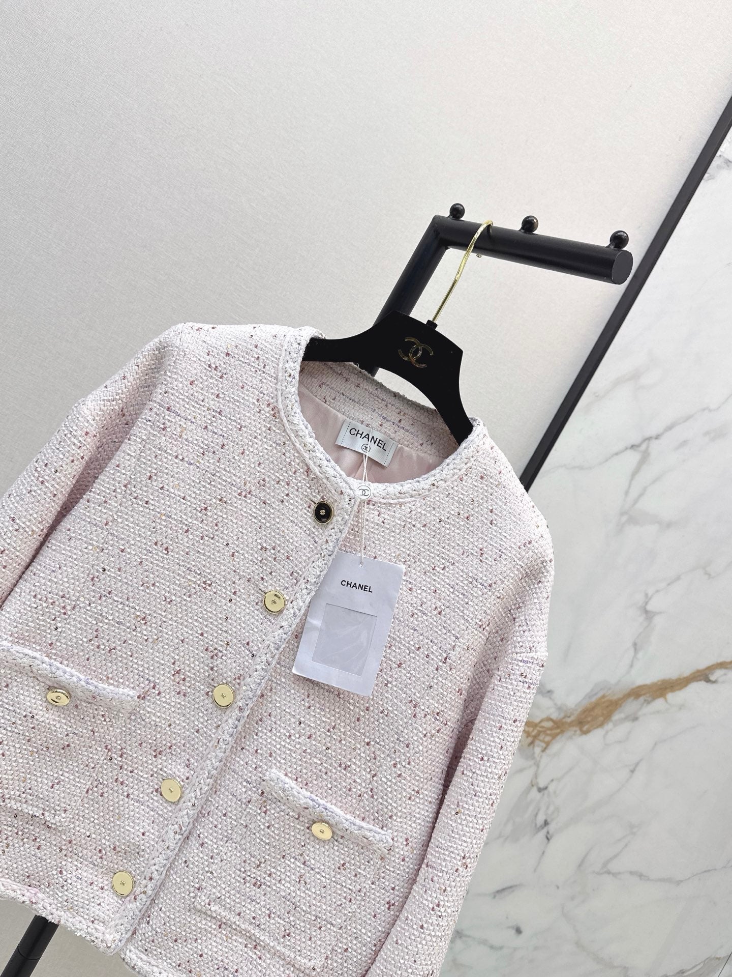 26SS NEW Elegant Woven Crew Neck Jacket🩵