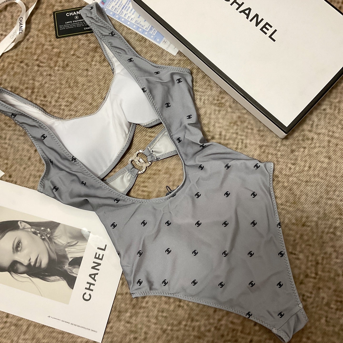 26SS NEW Grey One-Piece Swimsuit 👙