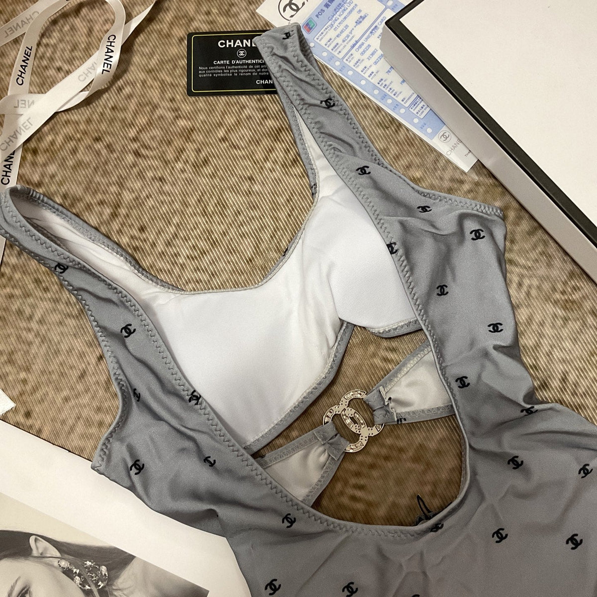 26SS NEW Grey One-Piece Swimsuit 👙
