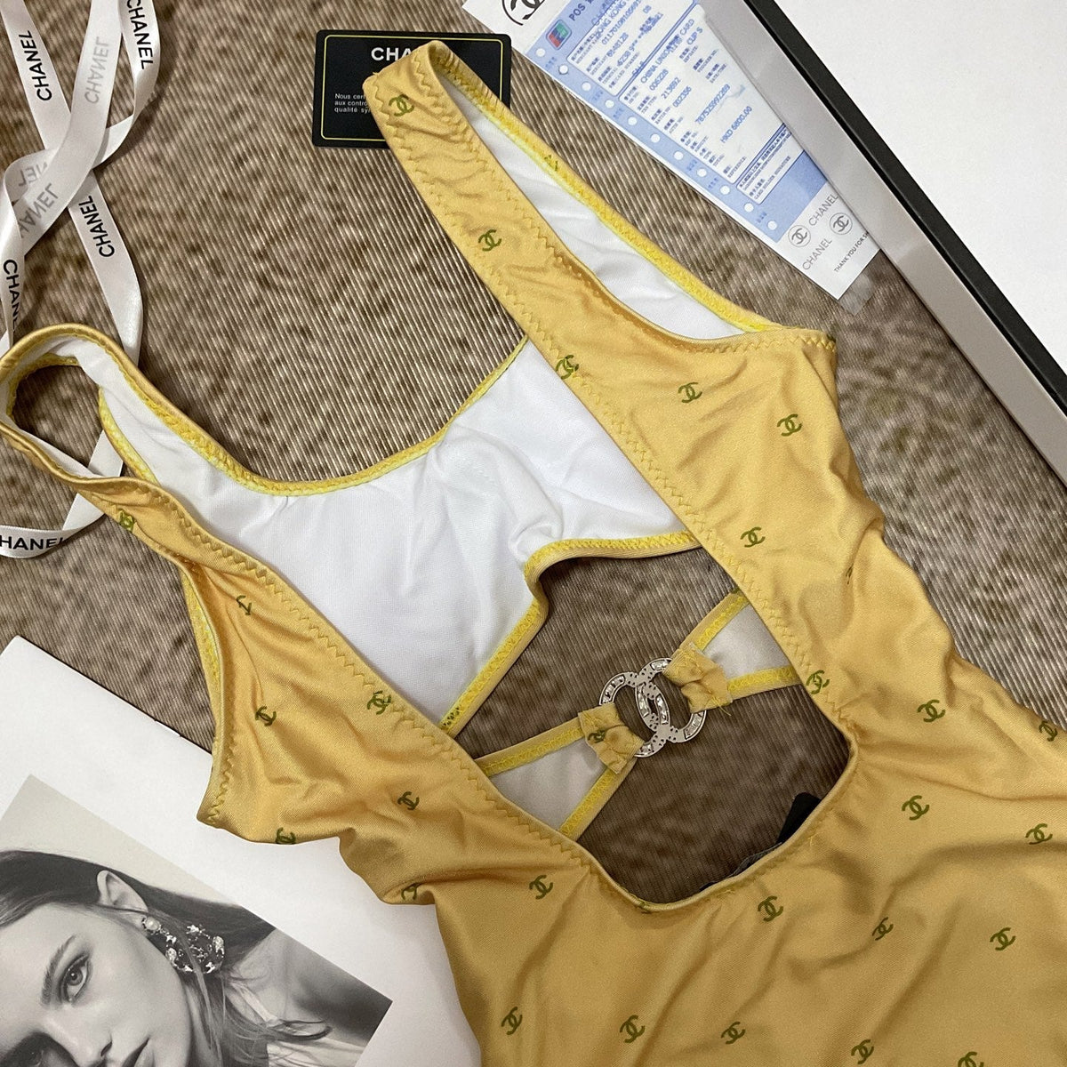 26SS NEW Yellow One-Piece Swimsuit 👙