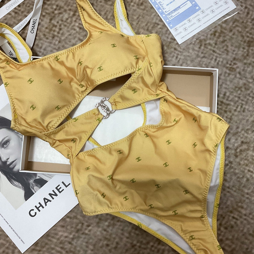 26SS NEW Yellow One-Piece Swimsuit 👙