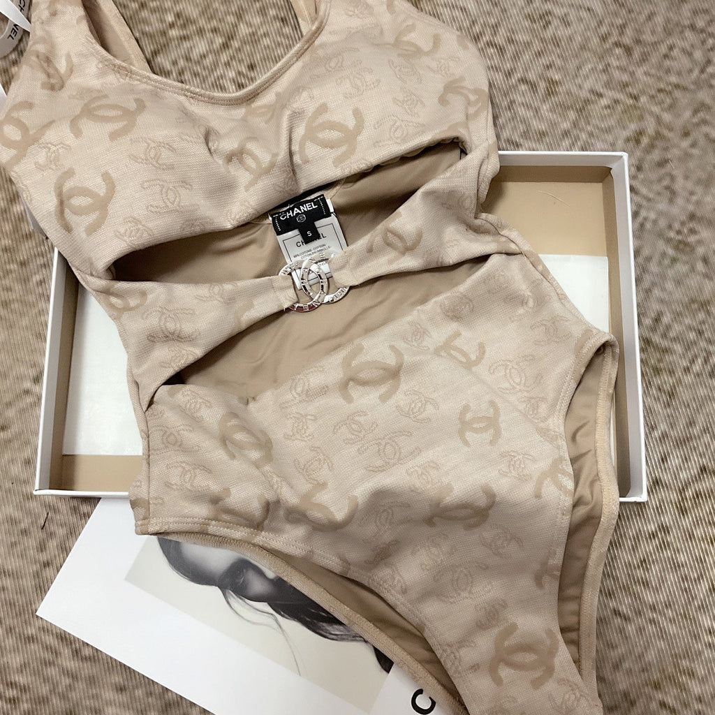 chanel/26SS NEW Khaki One-Piece Swimsuit 👙
