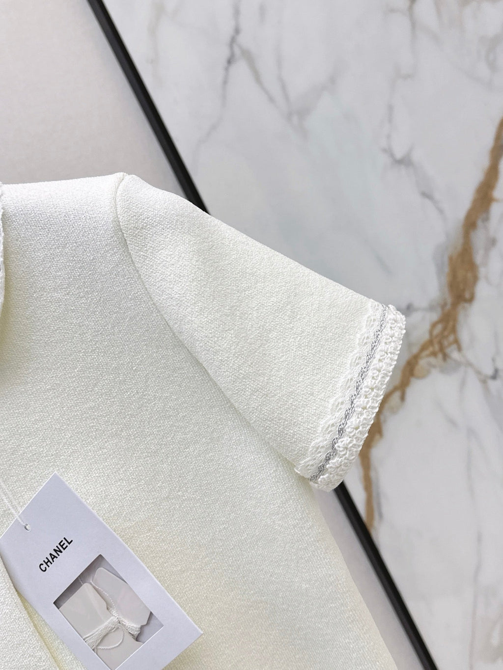 26SS NEW 3D Trim Peter Pan Collar Short-Sleeve Knit Cardigan 🤍