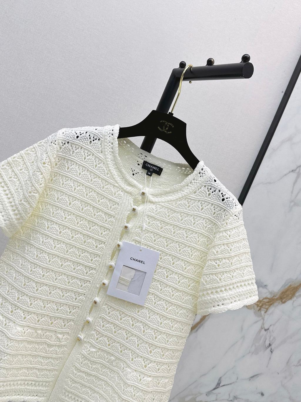 26SS NEW Crochet Openwork Short-Sleeve Cardigan 🤍