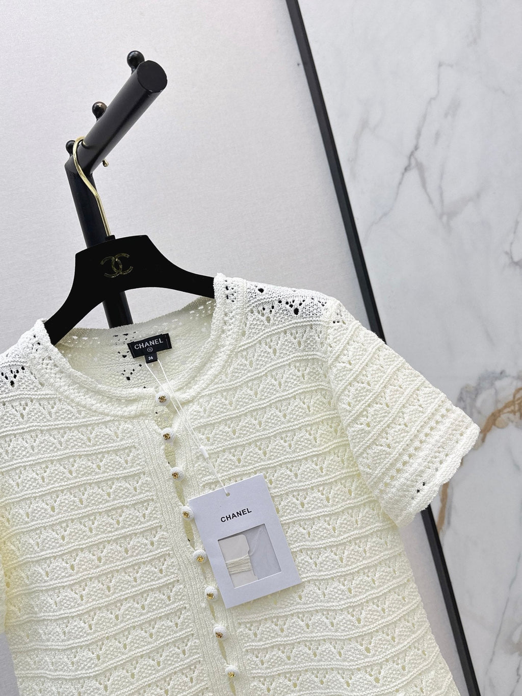 26SS NEW Crochet Openwork Short-Sleeve Cardigan 🤍