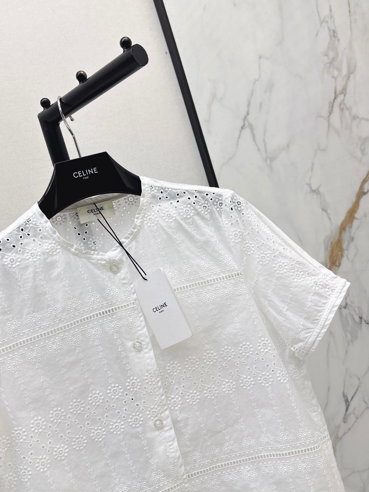 26SS NEW Hollow-out Embroidered Shirt 🤍