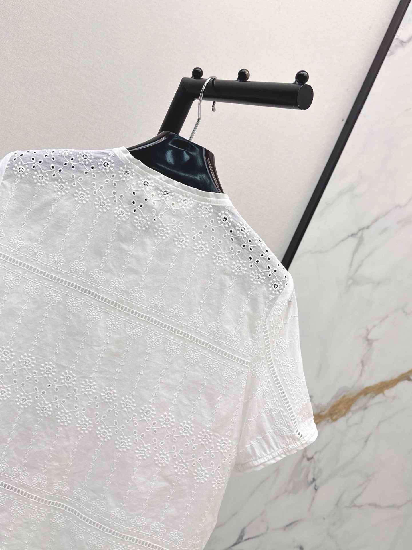 26SS NEW Hollow-out Embroidered Shirt 🤍