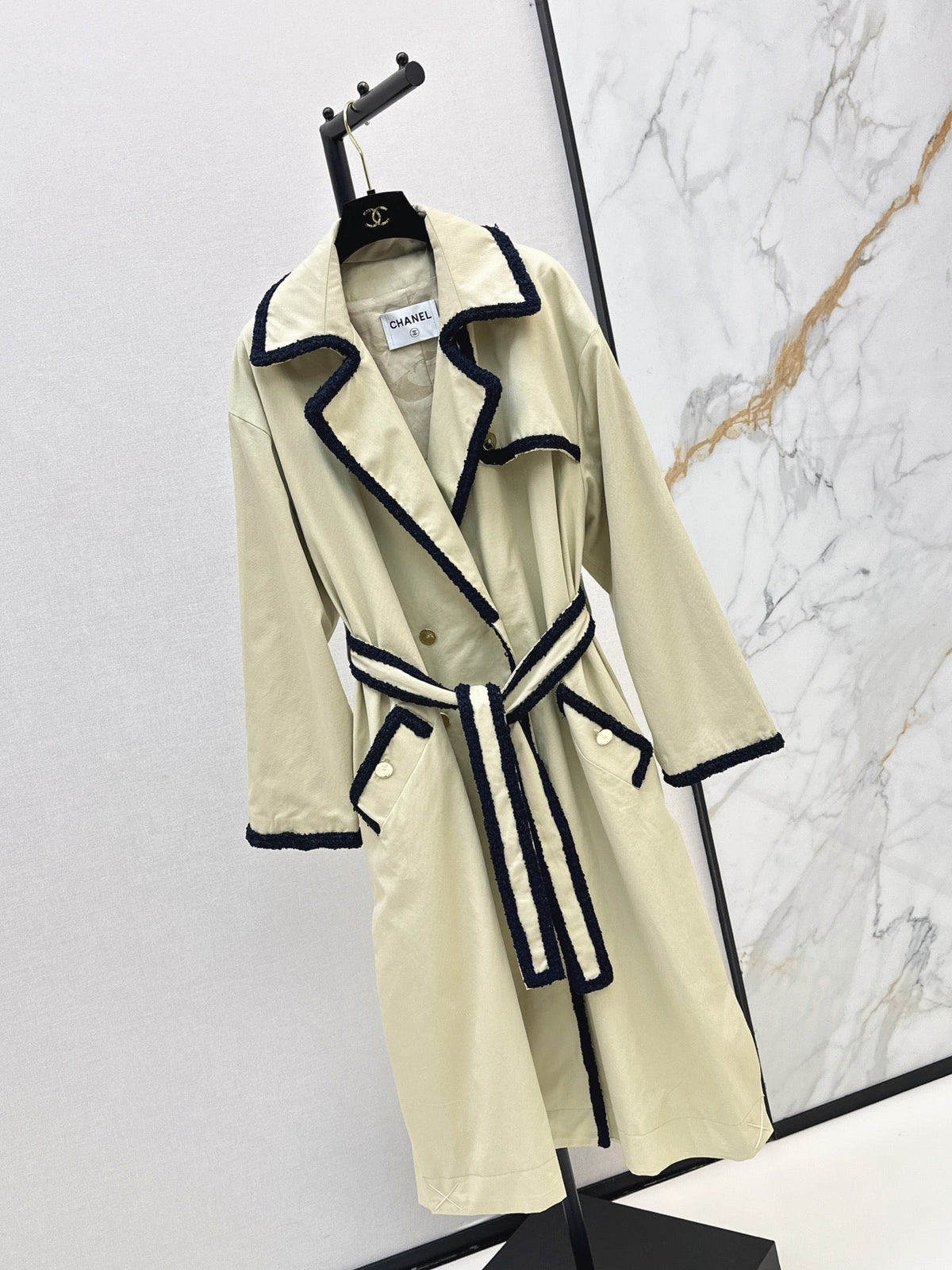 26SS NEW Long Trench Coat with Contrasting Trim 🤎