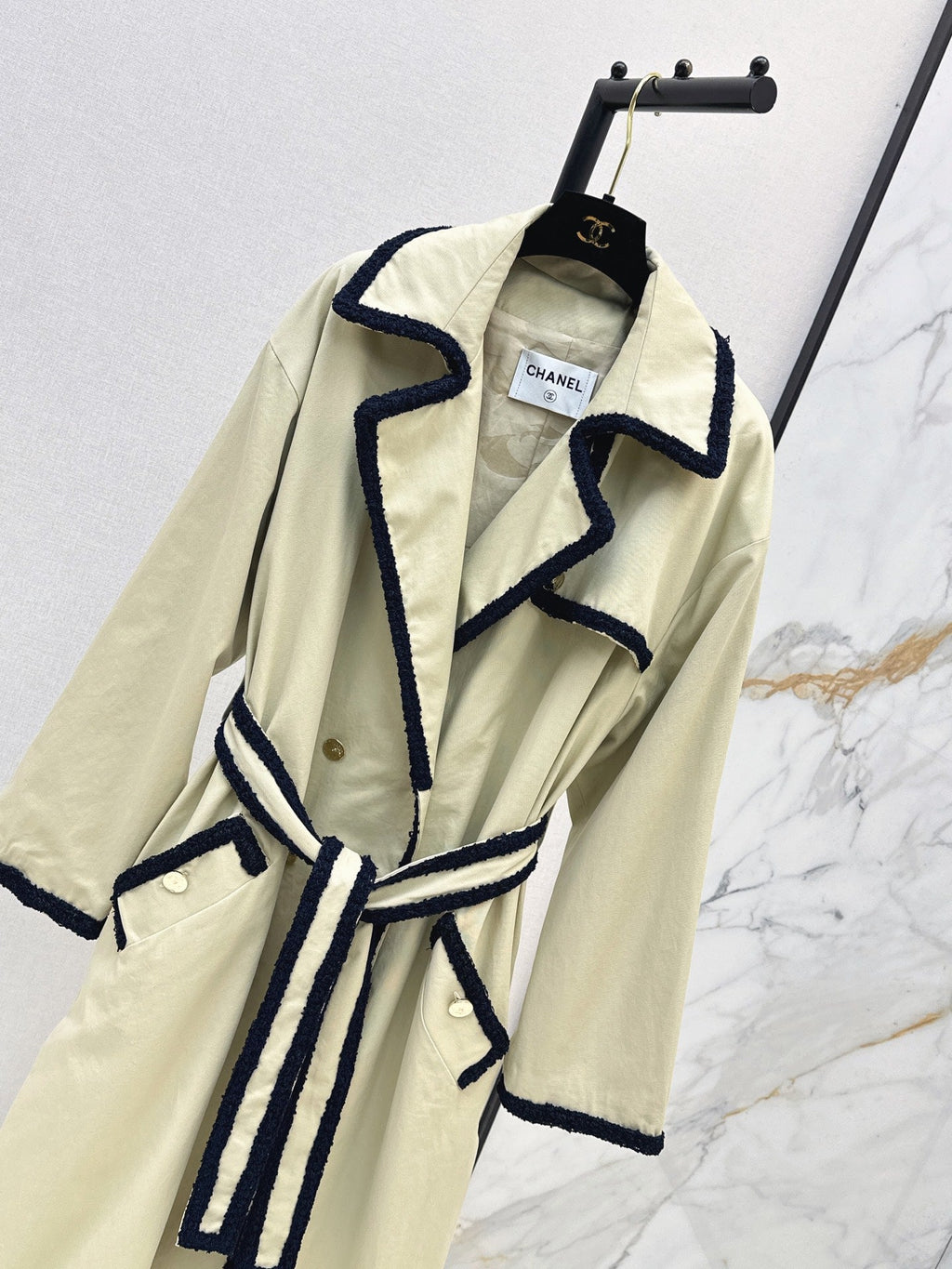 26SS NEW Long Trench Coat with Contrasting Trim 🤎