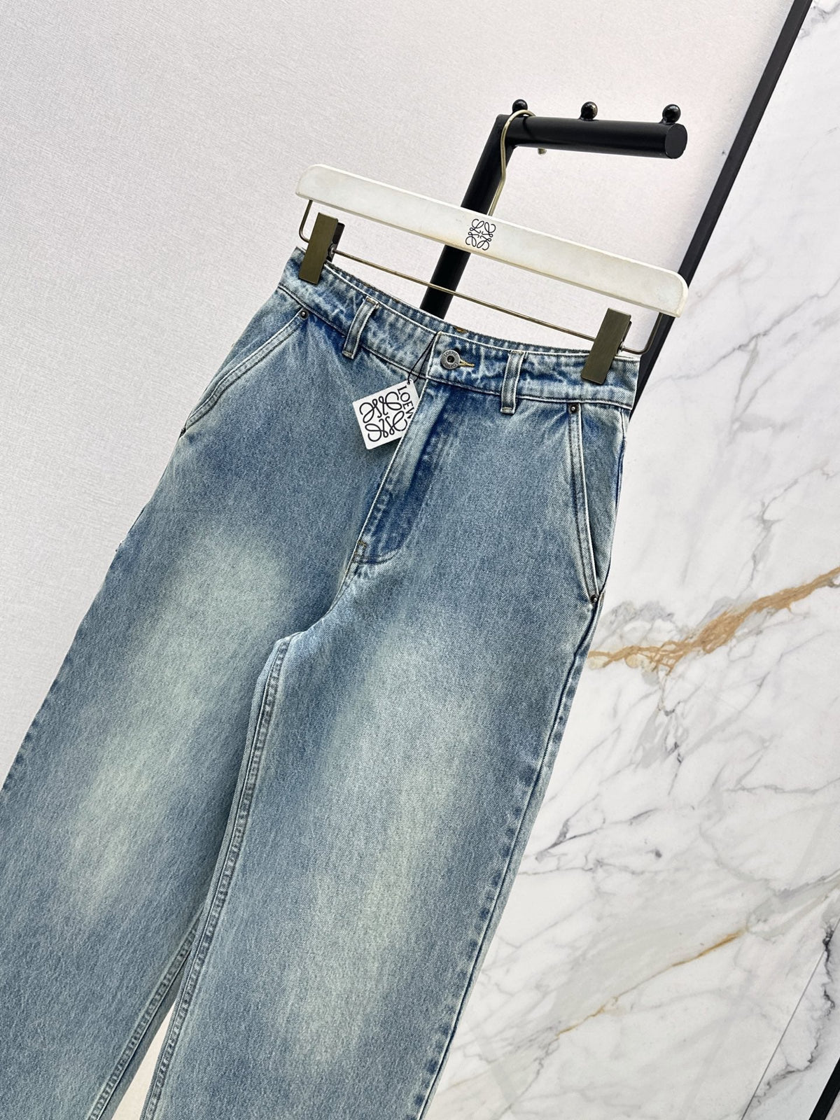 26SS NEW: Stylish Leather Patches and Workwear Pocket Jeans🩵
