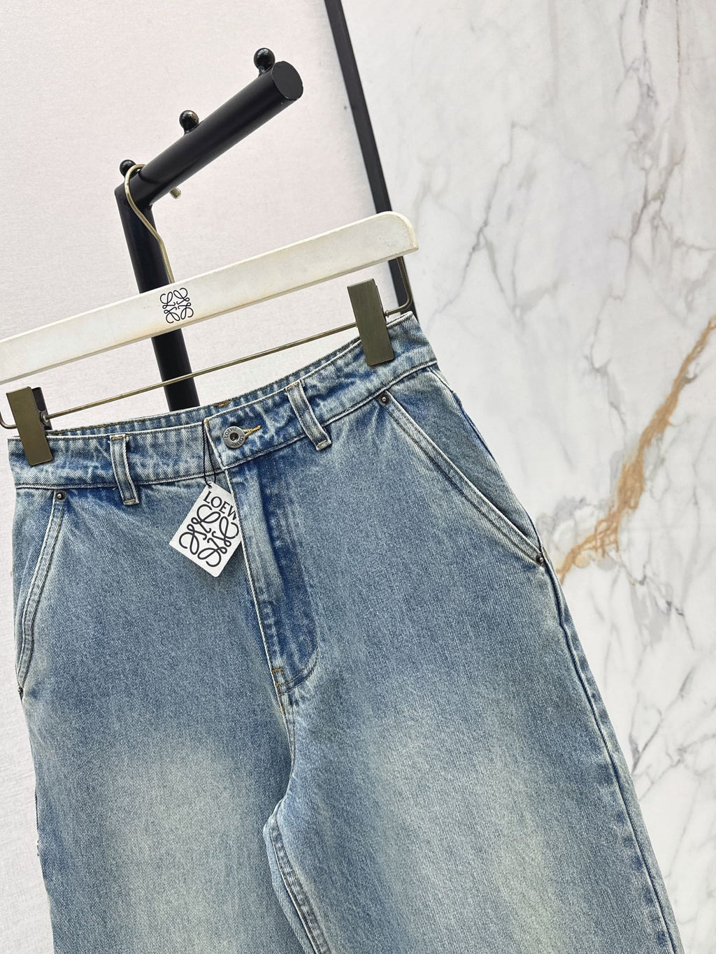 26SS NEW: Stylish Leather Patches and Workwear Pocket Jeans🩵