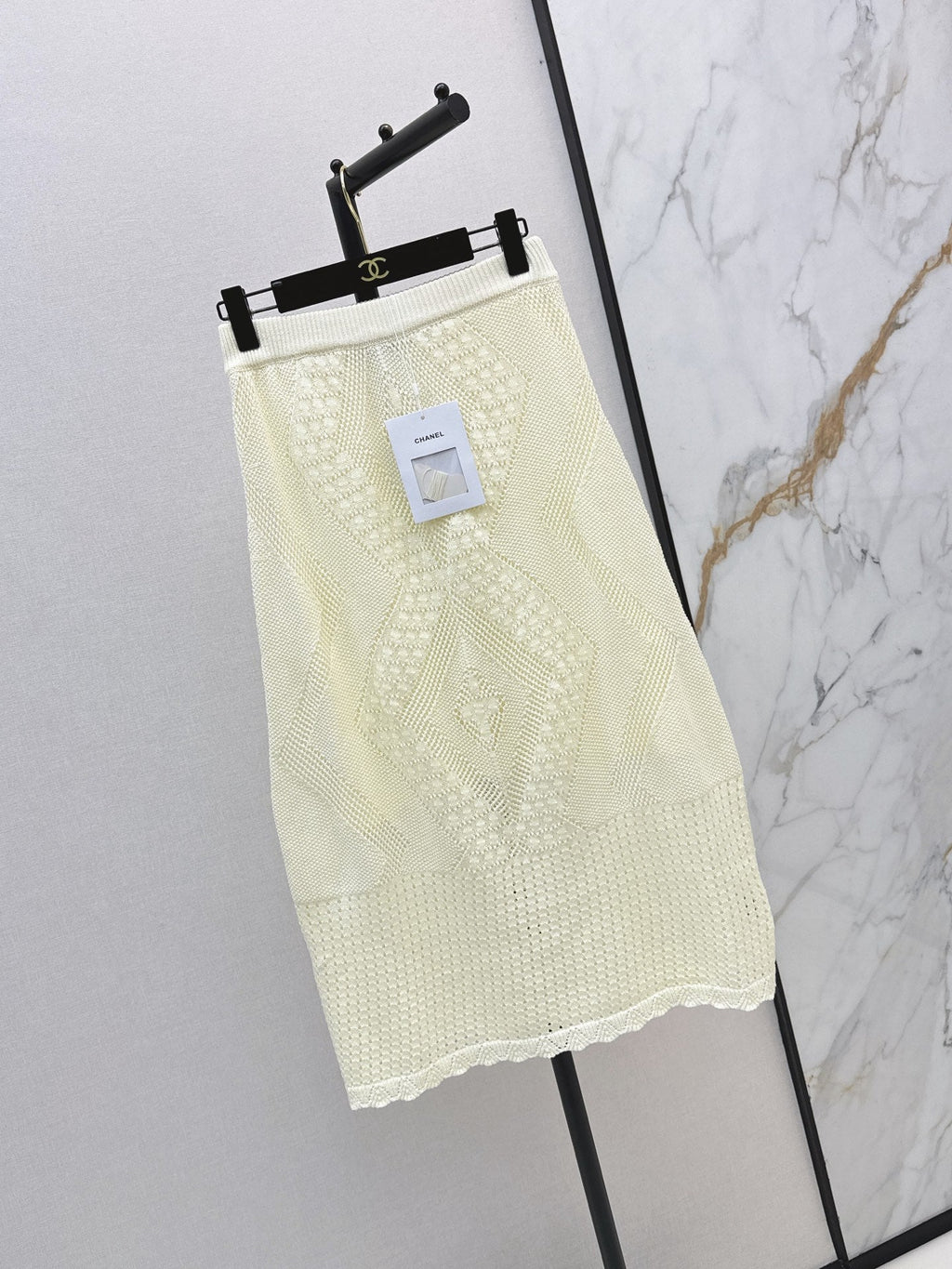 26SS NEW Openwork Knit Midi Skirt 🤍