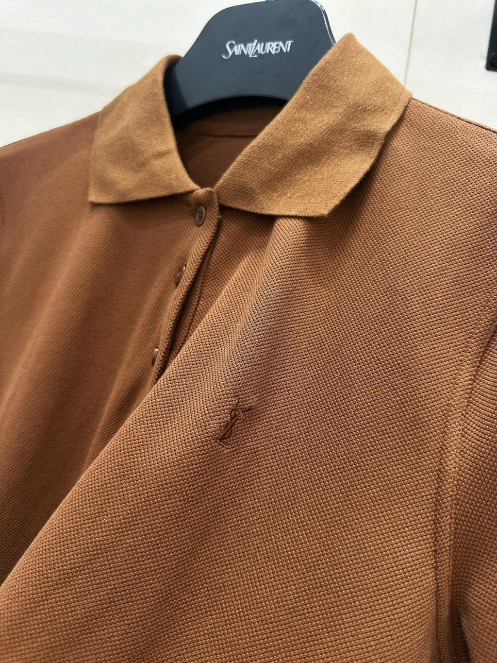 26SS NEW Embroidered Logo Collared Short-Sleeve Polo Shirt 🤎