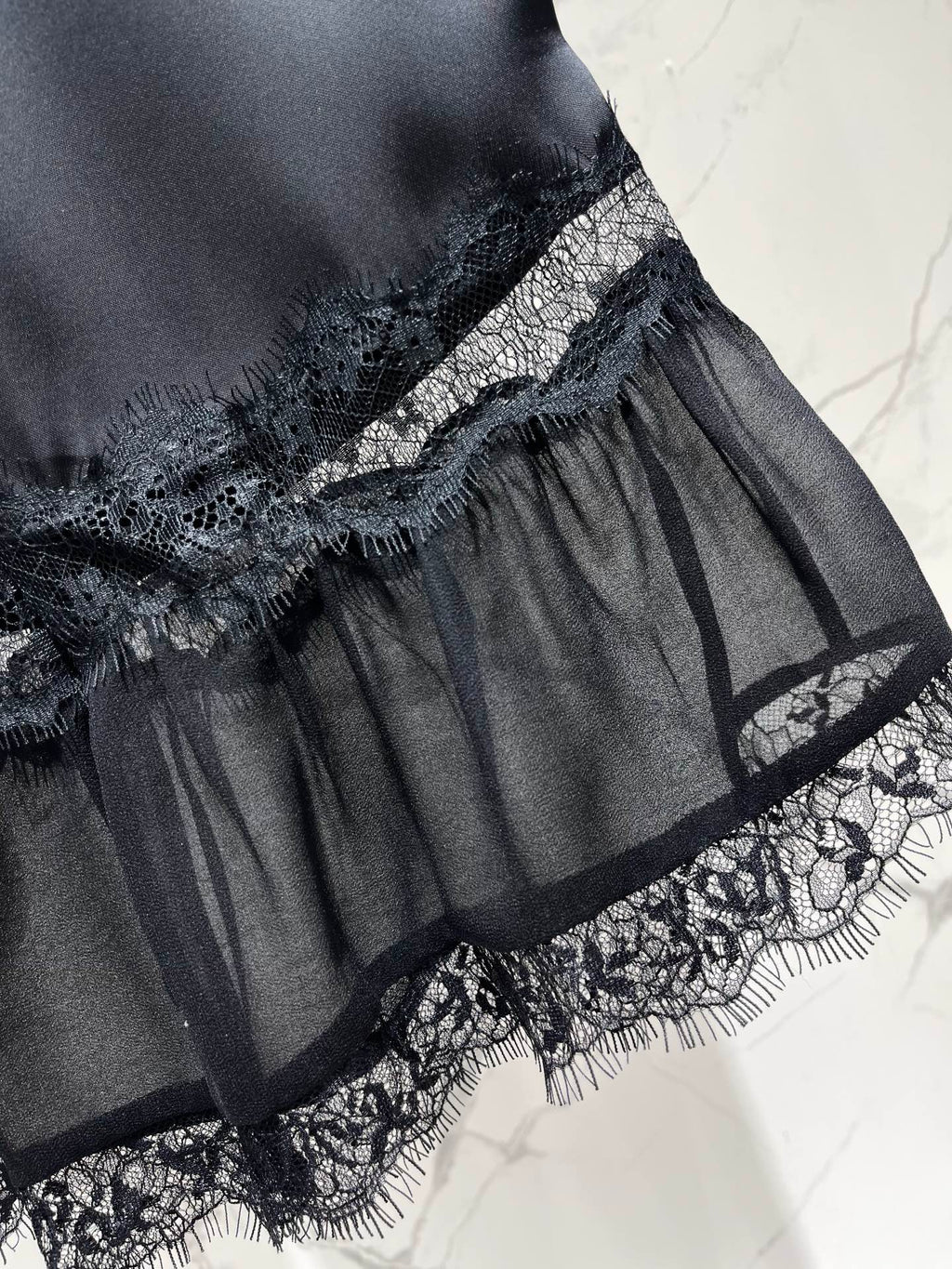 🔥HOT🔥26SS NEW Lace Ruffled Wide-Leg Acetate Trousers