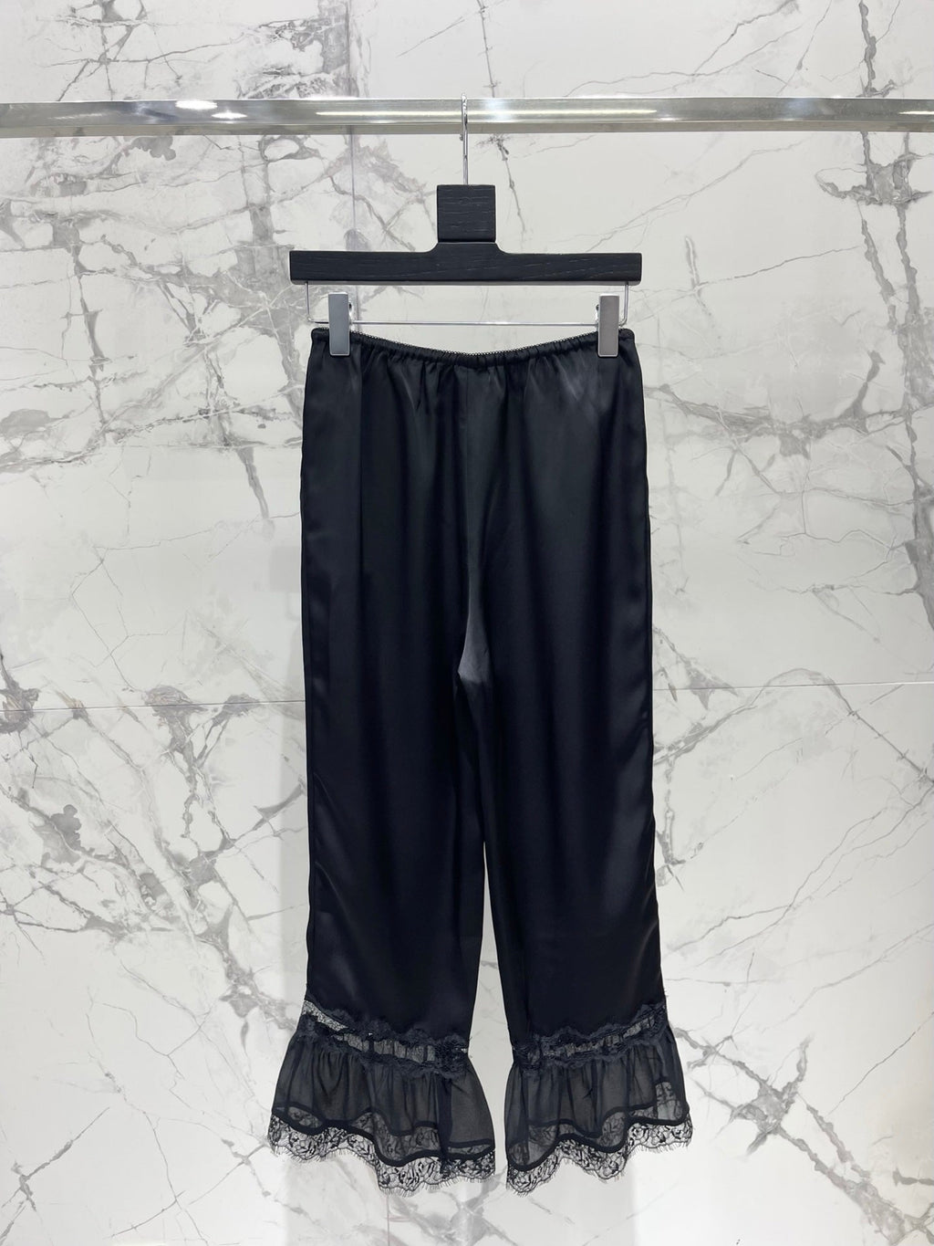 🔥HOT🔥26SS NEW Lace Ruffled Wide-Leg Acetate Trousers