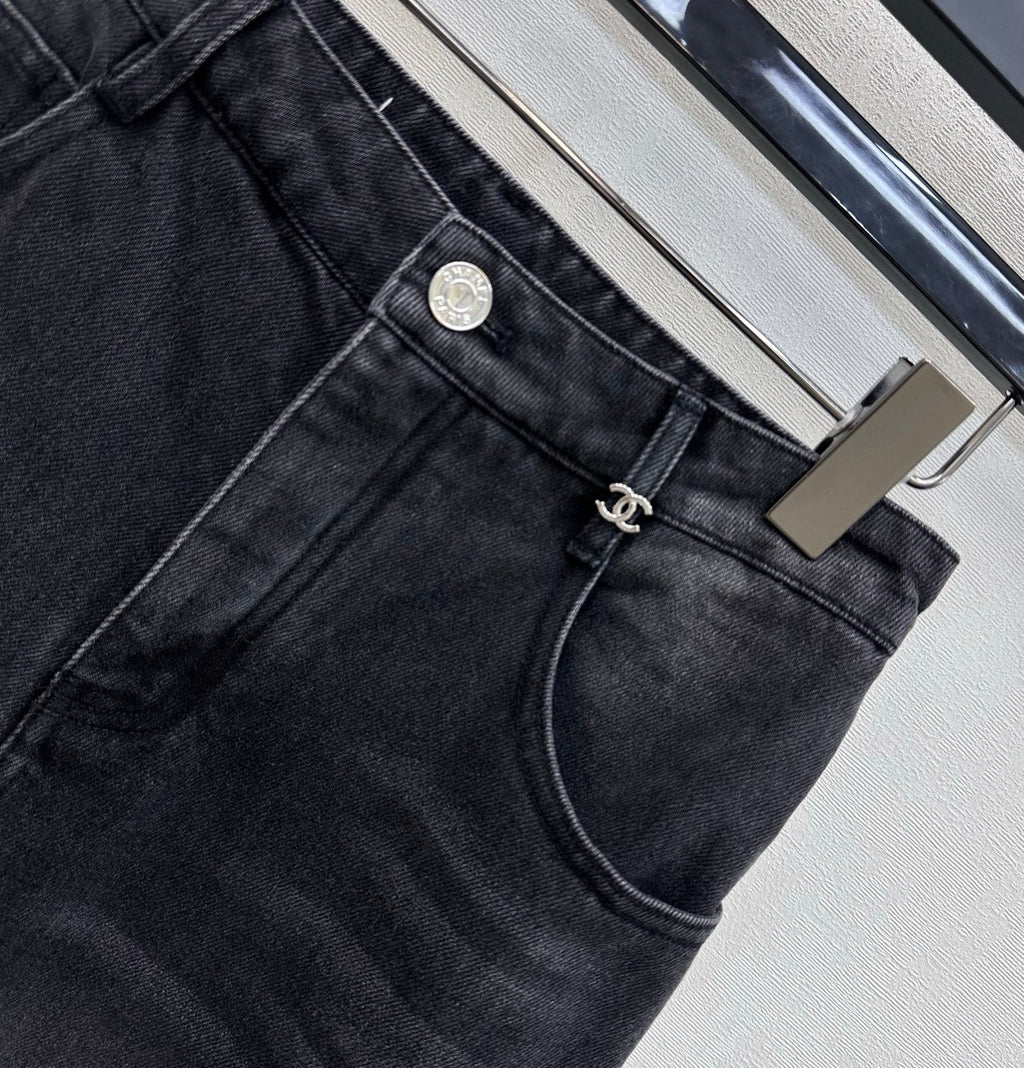 26SS NEW Gold Buckle Straight Leg Jeans