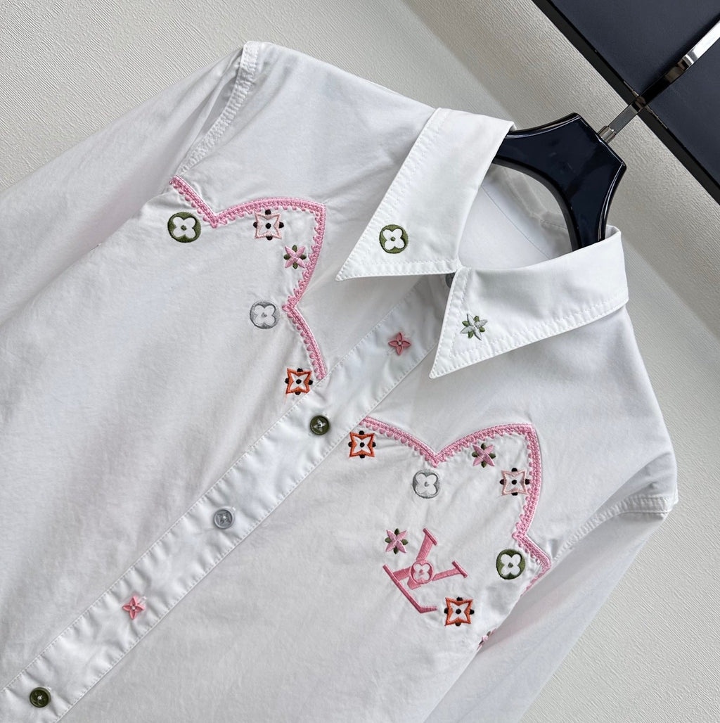 26SS NEW Heavy Embroidery Collared Shirt