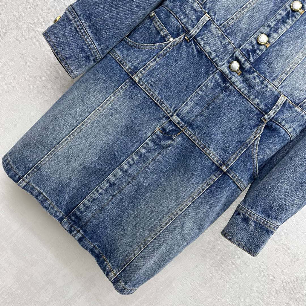 26SS New Heavily Embellished Denim Dress