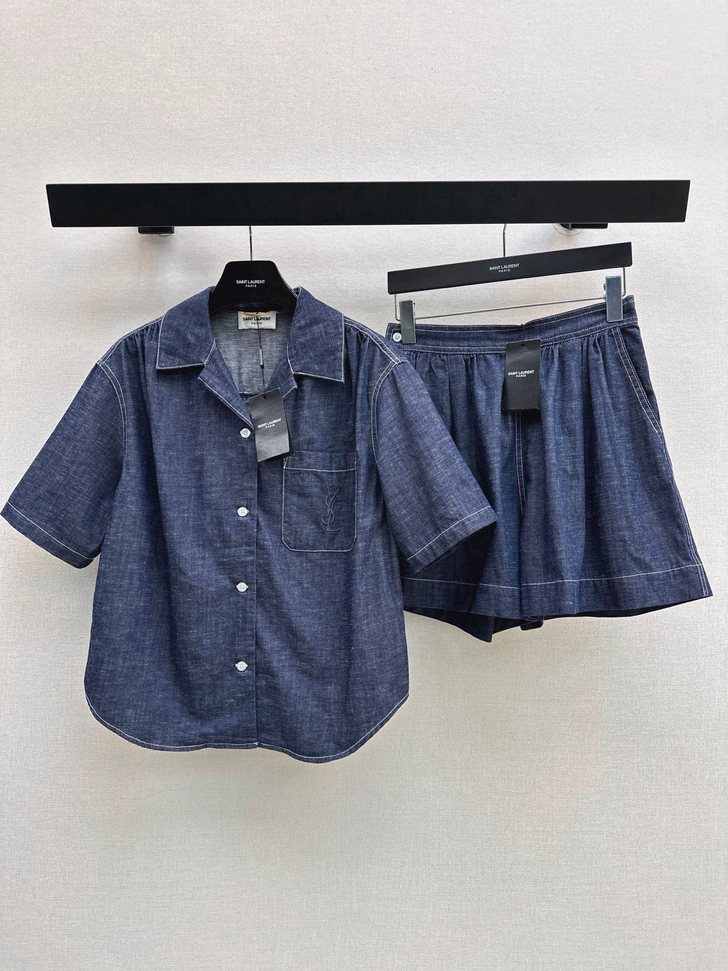 26SS New Letter-Embroidered Denim Set 🖤