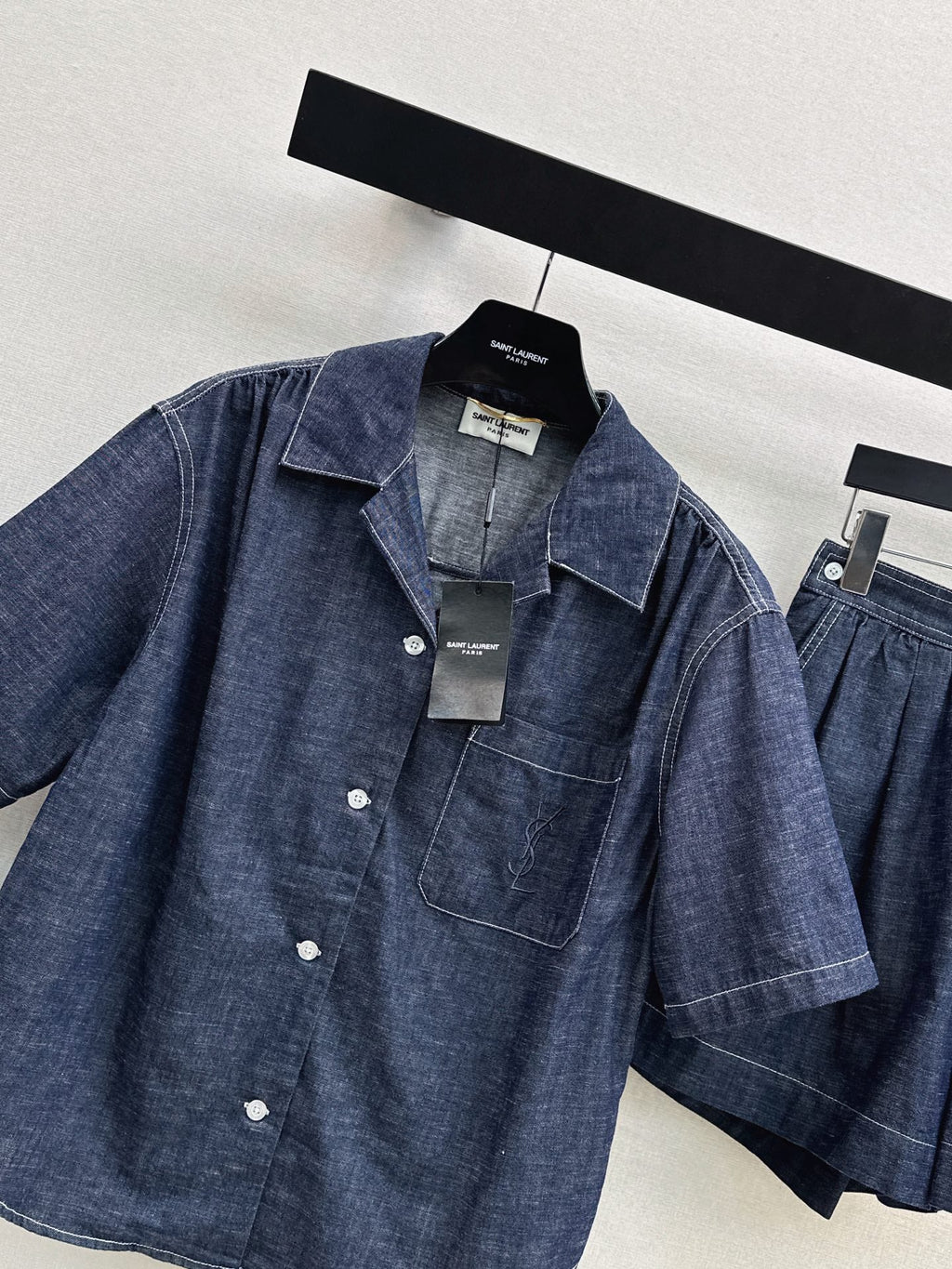 26SS New Letter-Embroidered Denim Set 🖤