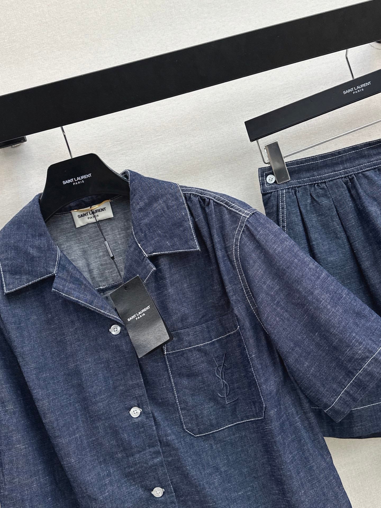 26SS New Letter-Embroidered Denim Set 🖤