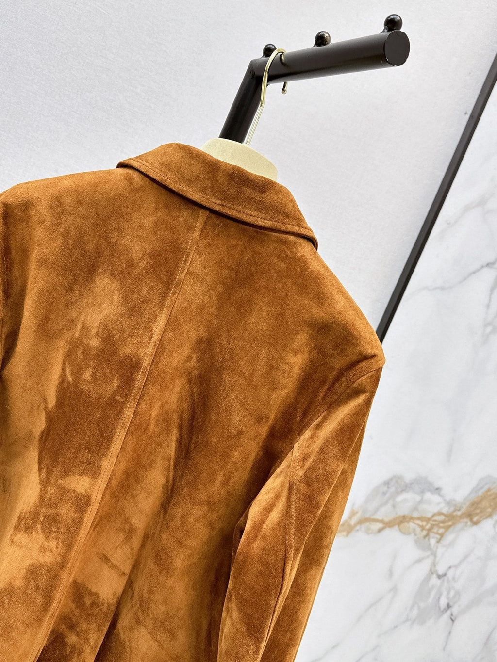 ❤️‍🔥Limited edition❤️‍🔥  26SS New Vintage-Style Brown Suede-Finish Cropped Jacket 🤎