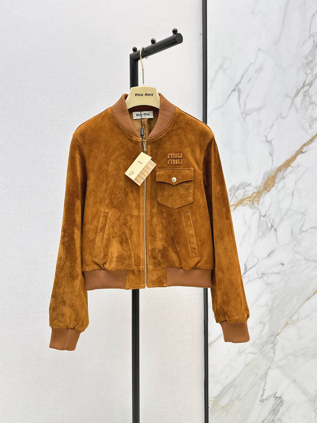 ❤️‍🔥Limited edition❤️‍🔥  26SS New Vintage-Style Brown Suede-Finish Cropped Jacket 🤎
