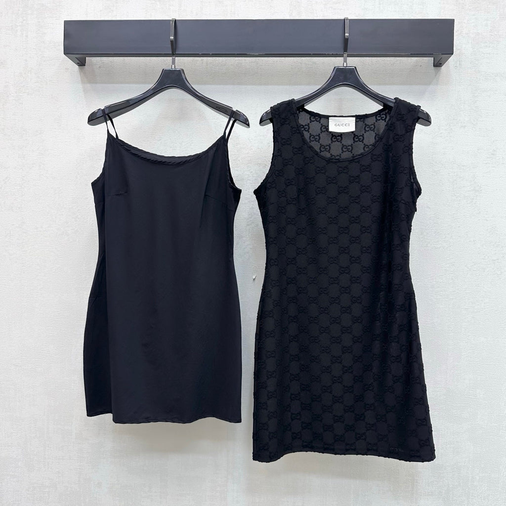 26FW New Jacquard Crew-Neck Vest Dress