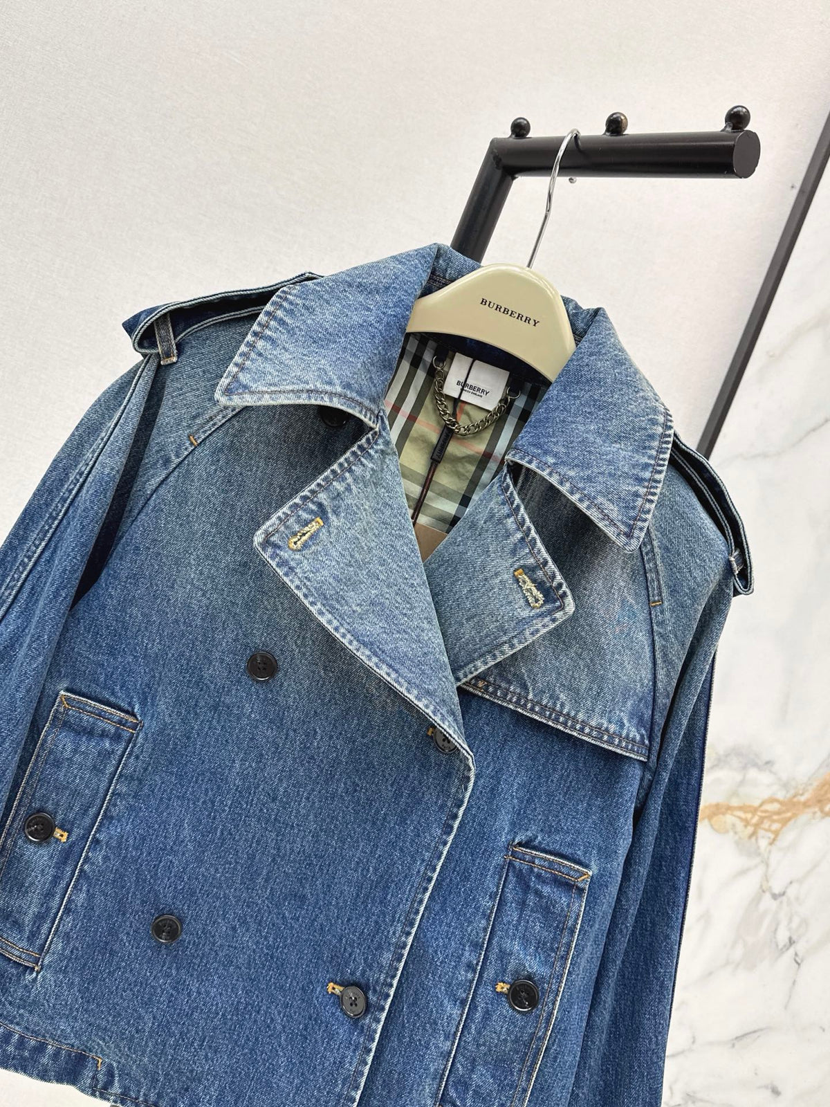 26FW New Vintage-Wash Denim Trench Coat 🩵