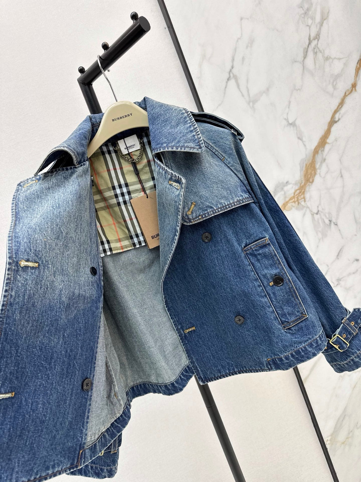 26FW New Vintage-Wash Denim Trench Coat 🩵